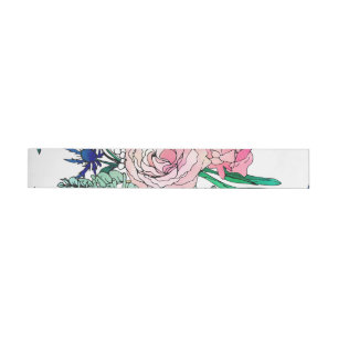 Bande Pour Adresse De Retour Aquarelle colorée élégante Motif Floral