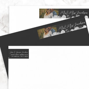 Bande Pour Adresse De Retour Aquarelle photo florale