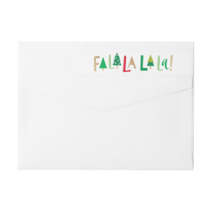 Bande Pour Adresse De Retour Arbres gais COULEUR ÉDITABLE Noël