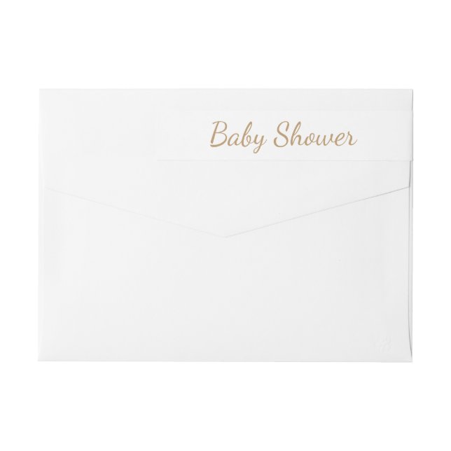 Bande Pour Adresse De Retour Baby shower simple (Dos)