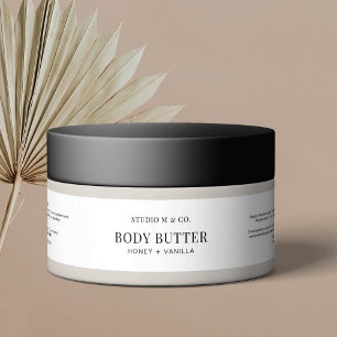 Bande Pour Adresse De Retour Beurre de corps simple noir & blanc moderne 4OZ Ja
