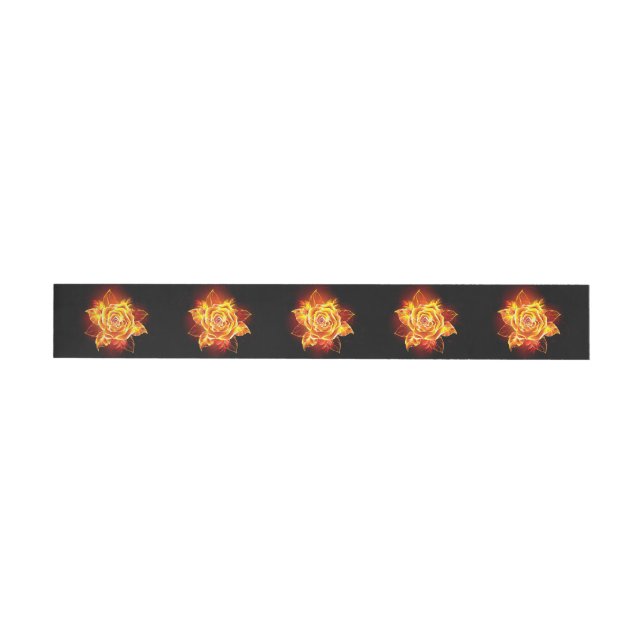 Bande Pour Adresse De Retour Blooming Fire Rose (Individuel)