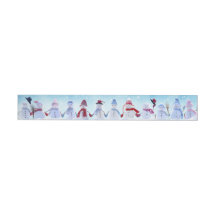 Bonhommes de neige chauds et cosy - Autocollant lo