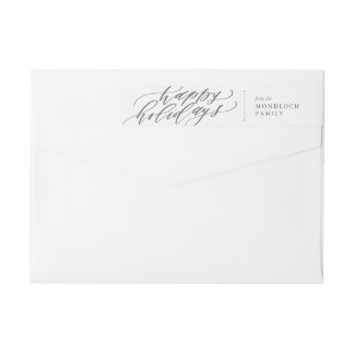 Bande Pour Adresse De Retour Bonnes fêtes enveloppe d'enveloppe de calligraphie