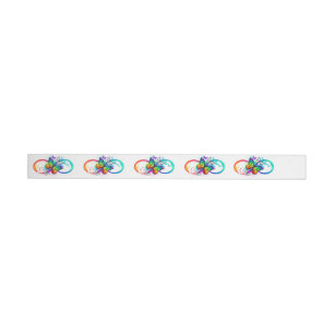 Bande Pour Adresse De Retour Bright infinity with rainbow butterfly