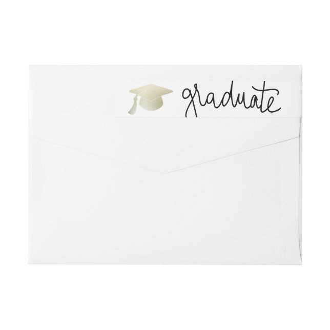 Bande Pour Adresse De Retour Casquette licencié d'obtention du diplôme (Dos)