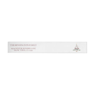 Bande Pour Adresse De Retour Christian Christmas Carol Typographie Mot Art