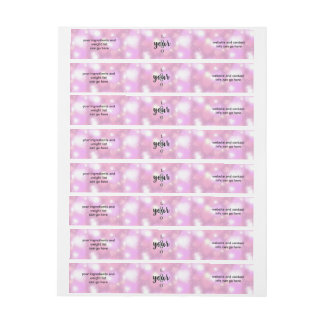 Bande Pour Adresse De Retour Coeurs Parties scintillant roses Envelopper autour