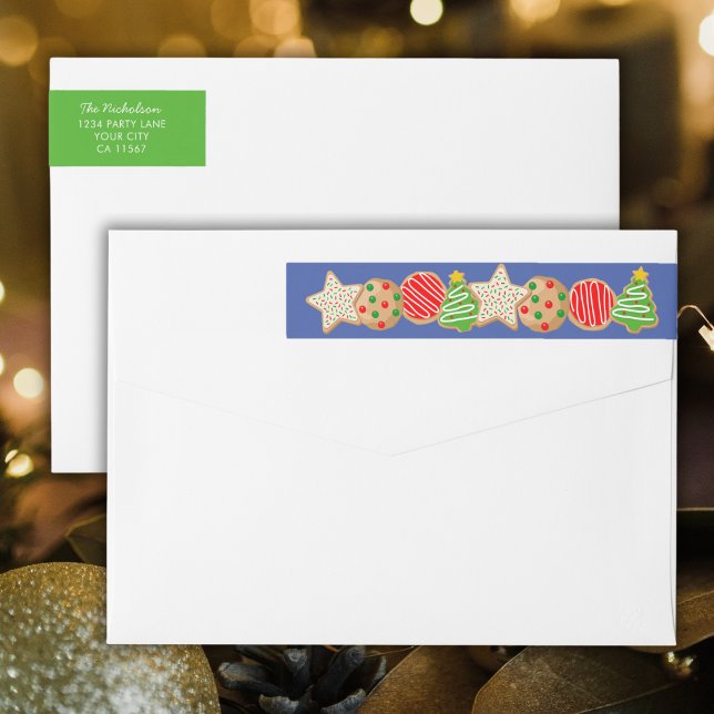 BANDE POUR ADRESSE DE RETOUR COOKIES DE NOËL (Créateur téléchargé)