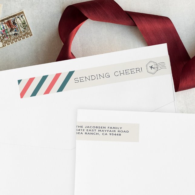 Bande Pour Adresse De Retour Courrier | Adresse de retour de vacances (Créateur téléchargé)