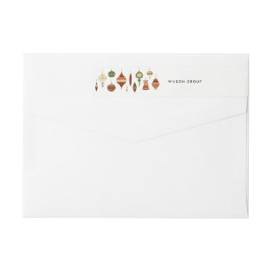 BANDE POUR ADRESSE DE RETOUR DÉCOR D'ÉTOILES ORNAMENTAL DE LA SOCIÉTÉ ROUGE VER