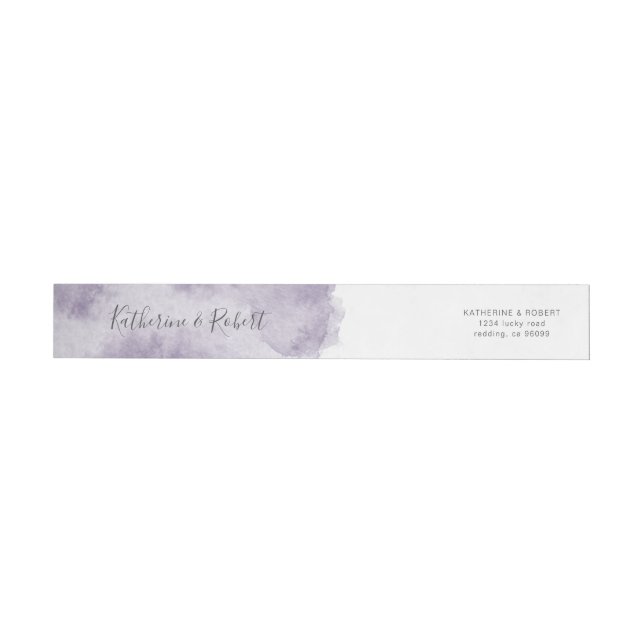 Bande Pour Adresse De Retour Dusty Gold et Purple Mariage Adresse (Individuel)