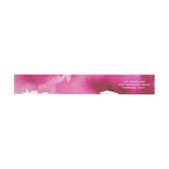 Bande Pour Adresse De Retour EAU COULEUR CHIC rose vif adresse (Individuel)