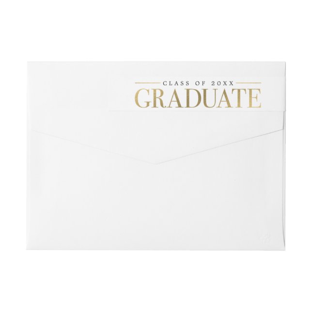 Bande Pour Adresse De Retour Élégant Enveloppement de graduation de balise auto (Dos)