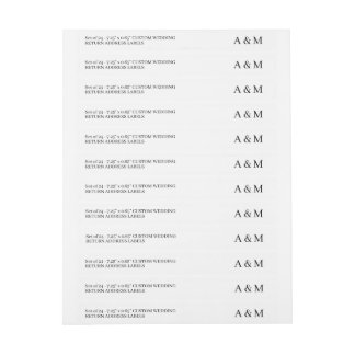 Bande Pour Adresse De Retour Élégant Mince 24x Adresse de retour de mariage per