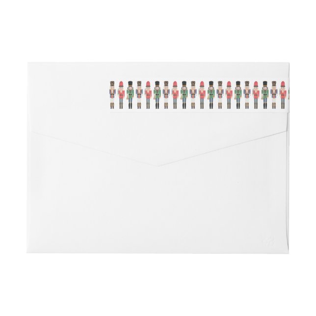 Bande Pour Adresse De Retour Festive Nutcracker Cartes de fin de année Adresse  (Dos)
