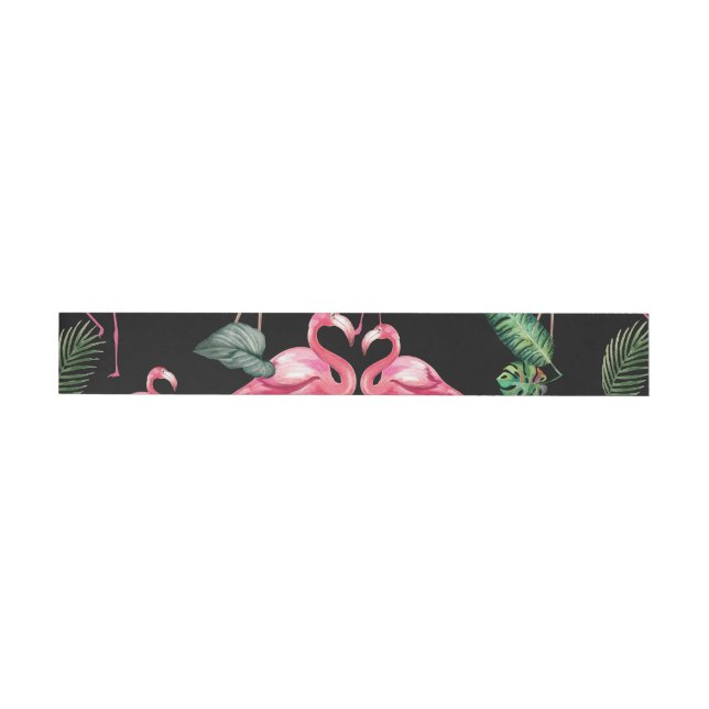 Bande Pour Adresse De Retour Flamants roses Love Motif 4 (Individuel)