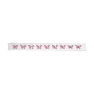 Bande Pour Adresse De Retour Flower Butterfly