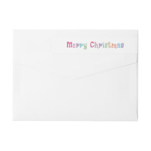 Bande Pour Adresse De Retour Fun Joyeux Noël Multicolore