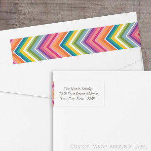 Bande Pour Adresse De Retour Grand Motif coloré Chevron