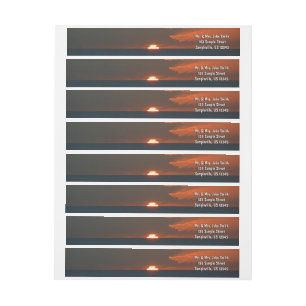 Bande Pour Adresse De Retour Horizon Coucher de soleil Colorful Seascape Photog