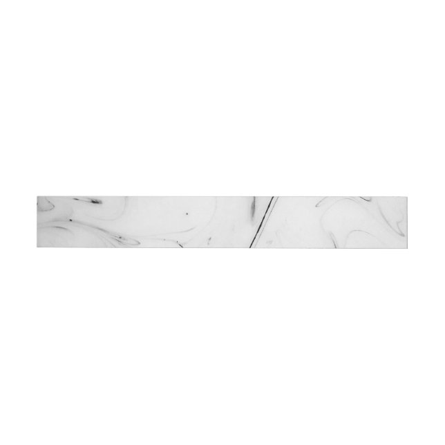 Bande Pour Adresse De Retour Image élégante en marbre blanc (Individuel)
