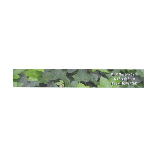 Bande Pour Adresse De Retour Impression botanique verte Ivy (Individuel)