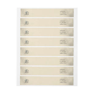 Bande Pour Adresse De Retour Initiale B, Vintage Bluebells Envelopper autour du