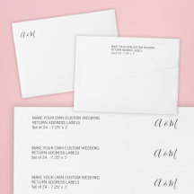 Jeu personnalisé de script de 24 Mariages Adresse
