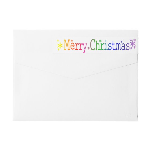 Bande Pour Adresse De Retour Joyeux Noël classique (Dos)