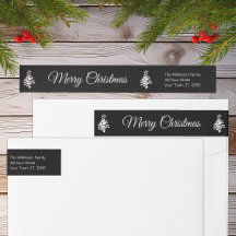 Joyeux Noël Noir Vacances Moderne Retour Addy