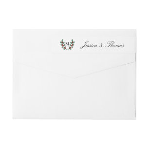 Bande Pour Adresse De Retour La collection de Mariages Monogram Berry Bush