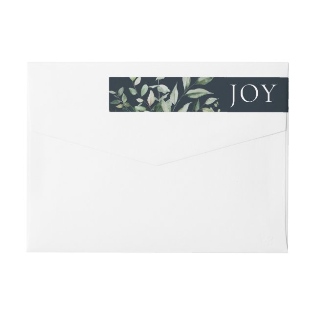 Bande Pour Adresse De Retour La verdure botanique JOY Blue (Dos)