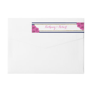 Bande Pour Adresse De Retour Le Chic Moderne Luxe Mariage Collection Rose Roses