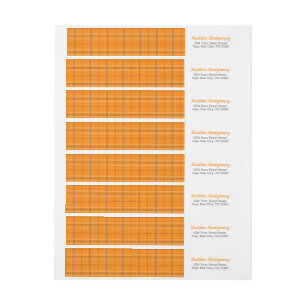 Bande Pour Adresse De Retour Les mineurs en plastique orange enveloppent le Éti
