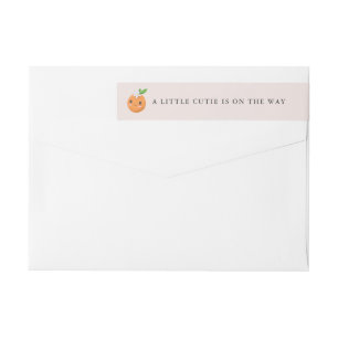 Bande Pour Adresse De Retour Little Cutie Est Sur Le Chemin Baby shower Rose