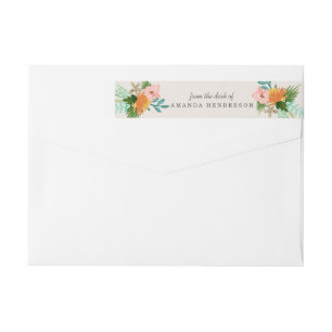 Bande Pour Adresse De Retour Littoral floral