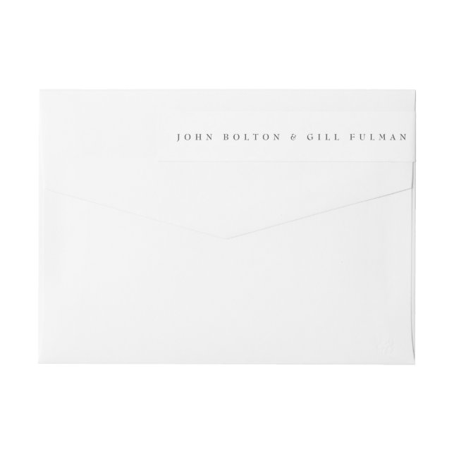 Bande Pour Adresse De Retour mariage classique romantique (Dos)