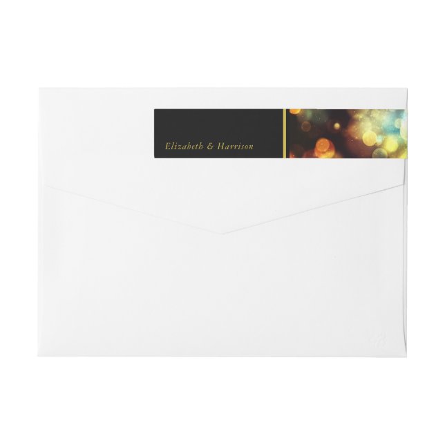 Bande Pour Adresse De Retour Mariage des feux de Bokeh Twilight (Dos)