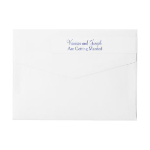 Bande Pour Adresse De Retour Mariage Periwinkle blanc