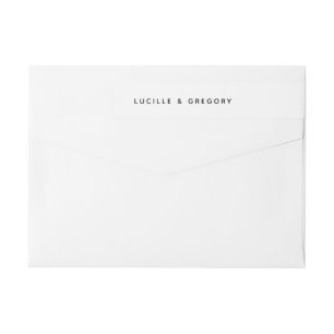 Bande Pour Adresse De Retour Moderne Adresse de Retour Enveloppante Blanche Min