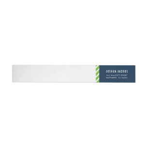 Bande Pour Adresse De Retour MODERNE GEOMETRIC stripe tendance nfl vert marine