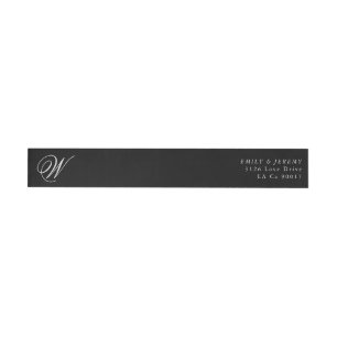 Bande Pour Adresse De Retour Monogramme géométrique simple et géométrique en or
