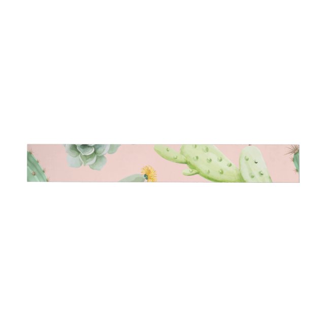 Bande Pour Adresse De Retour Motif Cactus 8 (Individuel)
