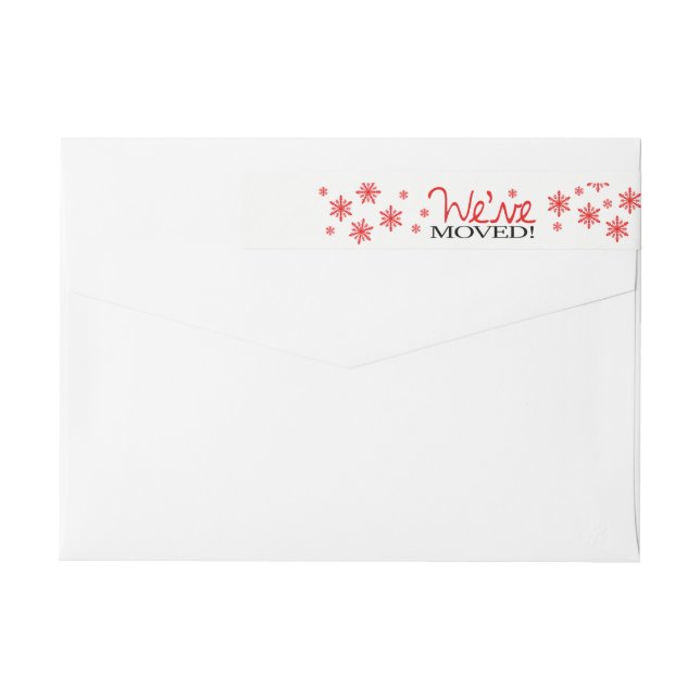 Bande Pour Adresse De Retour Nous avons déplacé l'étiquette enveloppant de (Dos)