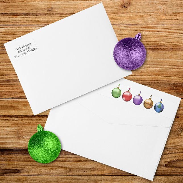 Bande Pour Adresse De Retour Ornements de Noël (Créateur téléchargé)