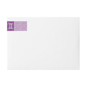 Bande Pour Adresse De Retour Pearl Like Gemini Zodiac Sign on Digital Camo