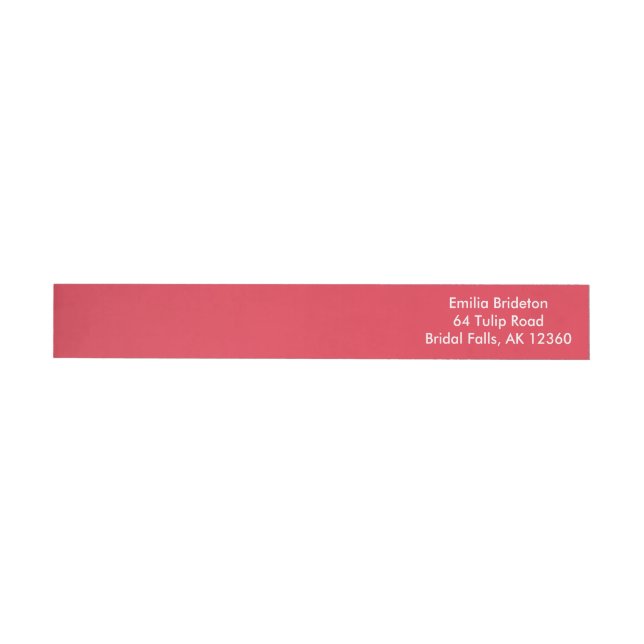 Bande Pour Adresse De Retour Poppy Rouge haut de gamme Monochromatique (Individuel)