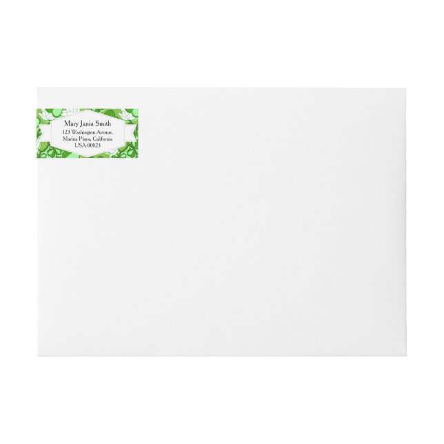 Bande Pour Adresse De Retour Saint Patrick's Day Mariage Shamrock vert Irlande (Devant)