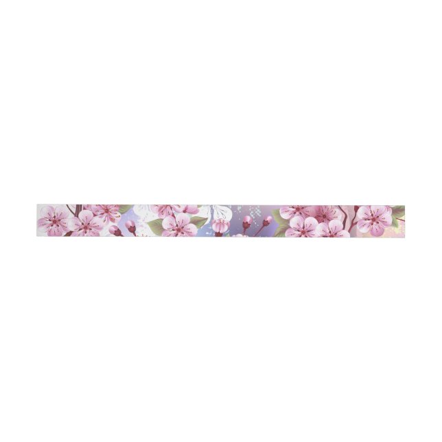 Bande Pour Adresse De Retour Sakura rose sur la peinture Arrière - plan (Individual)